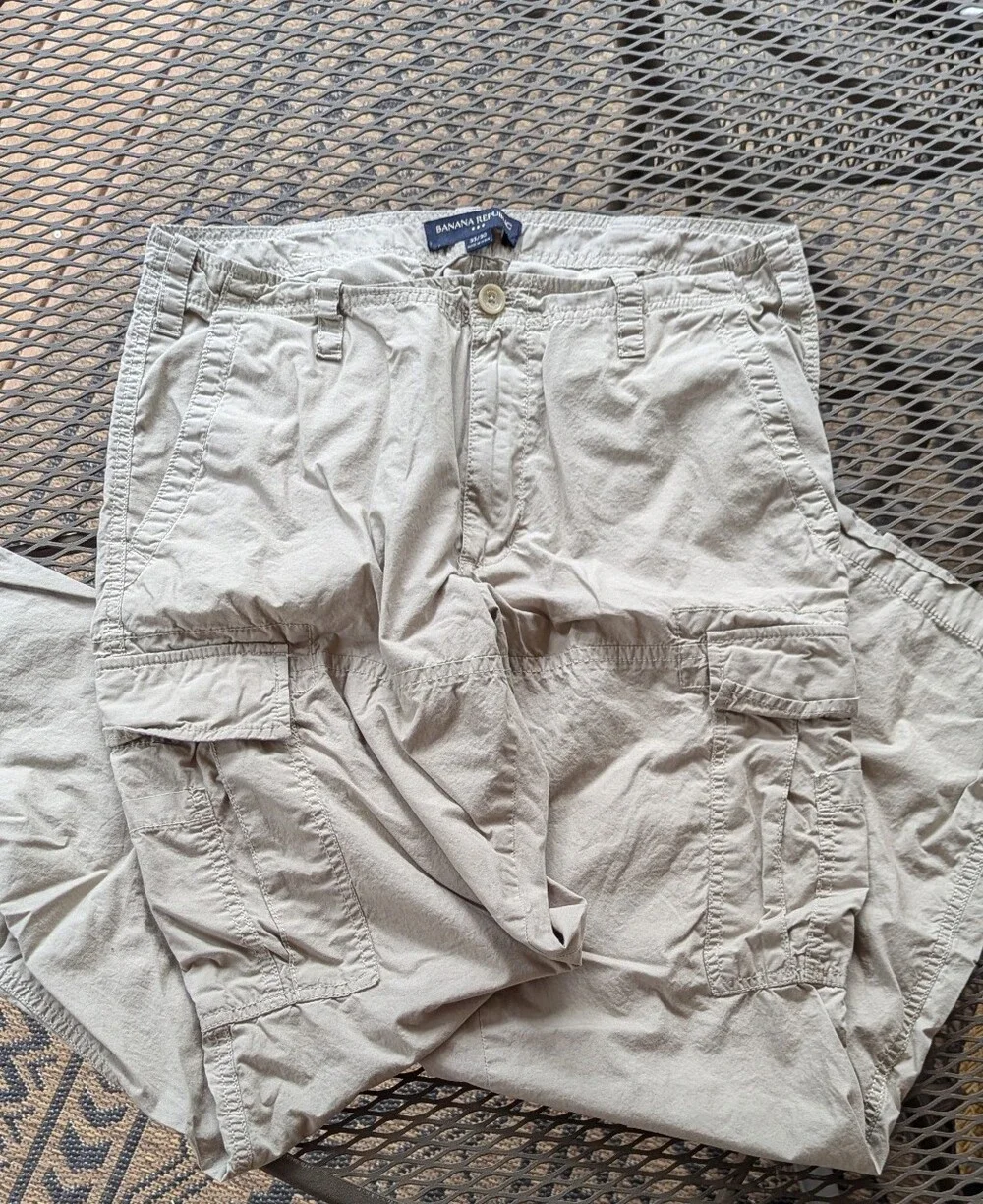 Banana Republic Men's Light Gray Casual Pants